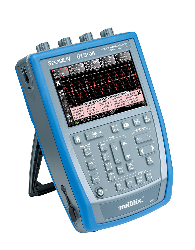 OX 9104 Tragbares Oszilloskop 4 x 100 MHz