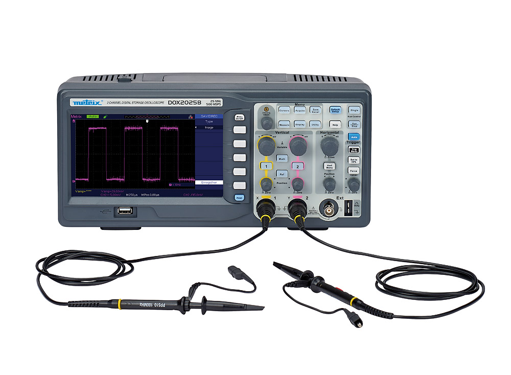 DOX 2025B Dig. Oszilloskop 2x25 MHz, Farbdisplay, USB, Ethernet 