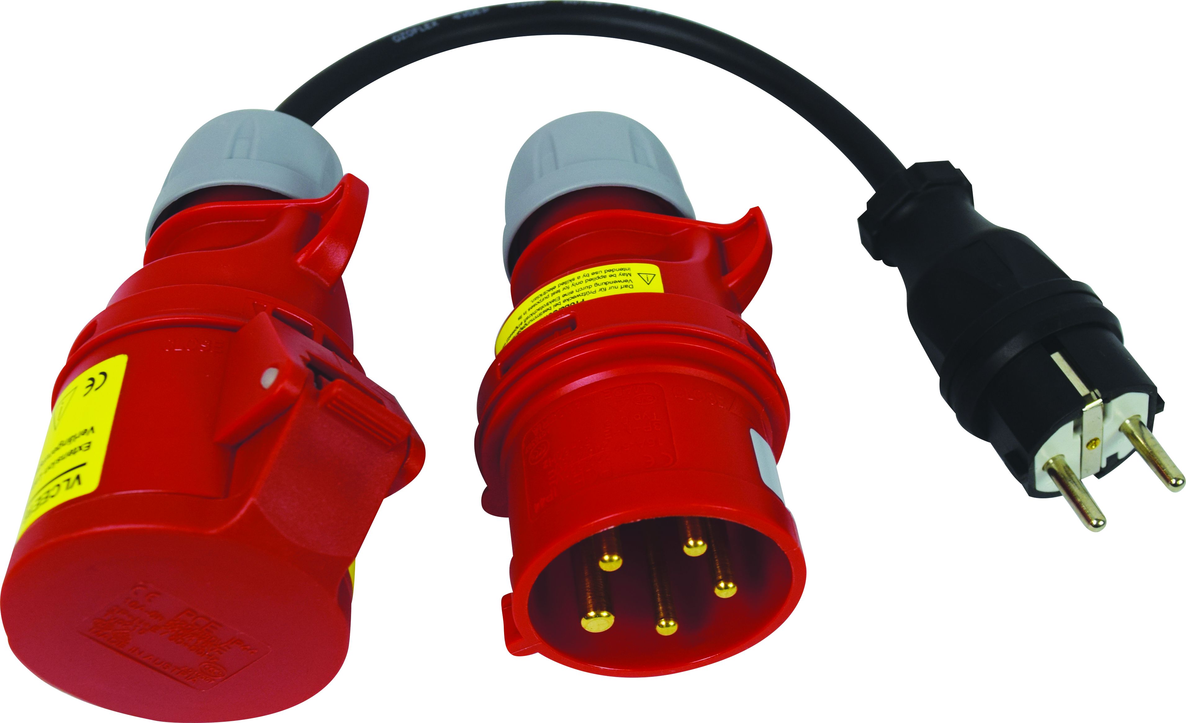 Adapter zur Prüfung von Verlängerungsleitungen CEE 16 (5-polig) 
