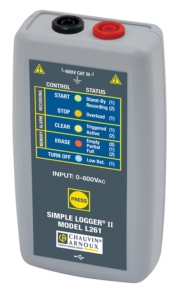 L261 Spannungs-Logger, 1 Kanal, 600V AC/DC